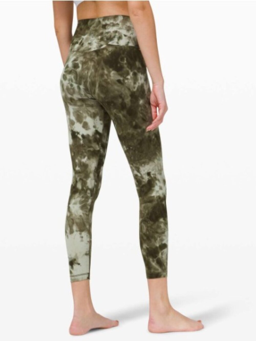Lululemon Align Pant 25" Diamond Dye Light Olive Green Size 6